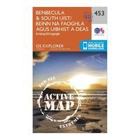Ordnance Survey Explorer Active 453 Benbecula & South Uist Map With Digital Version - Orange, Orange