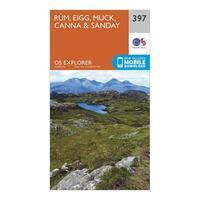 ordnance survey explorer 397 rum eigg muck canna sanday map with digit ...