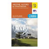 Ordnance Survey Explorer Active OL59 Aboyne, Alford & Strathdon Map With Digital Version - Orange, Orange