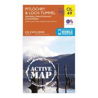 Ordnance Survey Explorer Active OL49 Pitlochry & Loch Tummel Map With Digital Version - Orange, Orange