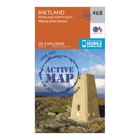 ordnance survey explorer active 468 shetland mainland north east map w ...