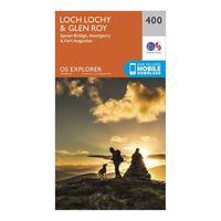 Ordnance Survey Explorer 400 Loch Lochy & Glen Roy Map With Digital Version - Orange, Orange