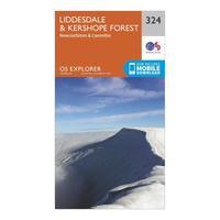 ordnance survey explorer 324 liddesdale kershope forest map with digit ...