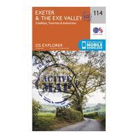 Ordnance Survey Explorer Active 114 Exeter & The Exe Valley Map With Digital Version - Orange, Orange