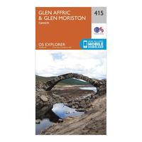 Ordnance Survey Explorer 415 Glen Affric & Glen Moriston Map With Digital Version - Orange, Orange