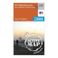 Ordnance Survey Explorer Active 227 Peterborough Map With Digital Version - Orange, Orange