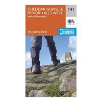 Ordnance Survey Explorer 141 Cheddar Gorge & Mendip Hills West Map With Digital Version - Orange, Orange