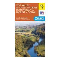 Ordnance Survey Explorer OL14 Wye Valley & Forest of Dean Map With Digital Version - Orange, Orange