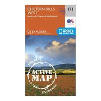 Ordnance Survey Explorer Active 171 Chiltern Hills West, Henley-on-Thames & Wallingford Map With Digital Version - Orange, Orange