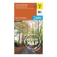 Ordnance Survey Explorer Active OL8 Chichester, South Harting & Selsey Map With Digital Version - Orange, Orange