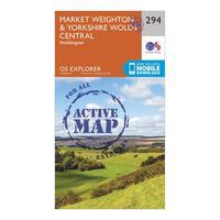 Ordnance Survey Explorer Active 294 Market Weighton & Yorkshire Wolds Central Map With Digital Version - Orange, Orange