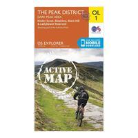 Ordnance Survey Explorer Active OL1 The Peak District - Dark Peak Area Map With Digital Version - Orange, Orange