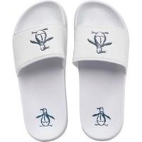 original penguin mens pier slider sandals white