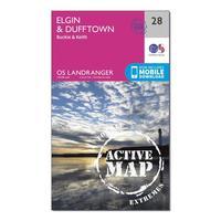 ordnance survey landranger active 28 elgin dufftown buckie keith map w ...