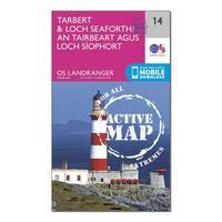 ordnance survey landranger active 14 tarbert loch seaforth map with di ...