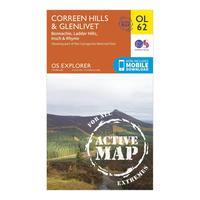 Ordnance Survey Explorer Active OL62 Coreen Hills & Glenlivet Map With Digital Version - Orange, Orange