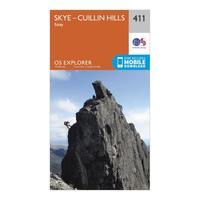 Ordnance Survey Explorer 411 Skye - Cuillin Hills Map With Digital Version - Orange, Orange