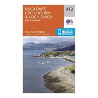 Ordnance Survey Explorer 413 Knoydart, Loch Hourn & Loch Duich Map With Digital Version - Orange, Orange