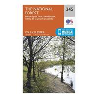 Ordnance Survey Explorer 245 The National Forest Map With Digital Version - Orange, Orange