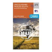 ordnance survey explorer active 273 lincolnshire wolds south map with  ...