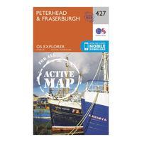 Ordnance Survey Explorer Active 427 Peterhead & Fraserburgh Map With Digital Version - Orange, Orange