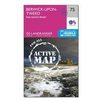 Ordnance Survey Landranger Active 75 Berwick-upon-Tweed Map With Digital Version - Orange, Orange