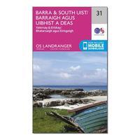 Ordnance Survey Landranger 31 Barra & South Uist, Vatersay & Eriskay Map With Digital Version - Orange, Orange