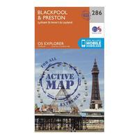 Ordnance Survey Explorer Active 286 Blackpool & Preston Map With Digital Version - Orange, Orange