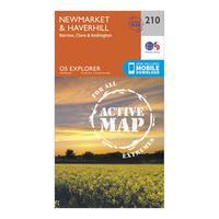 Ordnance Survey Explorer Active 210 Newmarket & Havehill Map With Digital Version - Orange, Orange