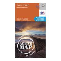 Ordnance Survey Explorer Active 103 The Lizard Map With Digital Version - Orange, Orange