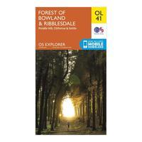 Ordnance Survey Explorer OL41 Forest of Bowland & Ribblesdale Map With Digital Version - Orange, Orange