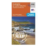 Ordnance Survey Explorer Active 446 Durness & Cape Wrath Map With Digital Version - Orange, Orange