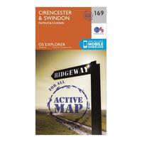 Ordnance Survey Explorer Active 169 Cirencester & Swindon Map With Digital Version - Orange, Orange