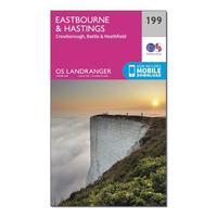 Ordnance Survey Landranger 199 Eastbourne & Hastings, Battle & Heathfield Map With Digital Version - Orange, Orange