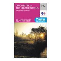 ordnance survey landranger 197 chichester the south downs map with dig ...