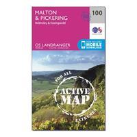 Ordnance Survey Landranger Active 100 Malton & Pickering, Helmsley & Easingwold Map With Digital Version - Orange, Orange