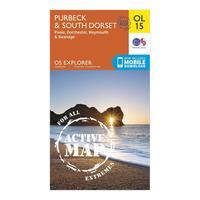 Ordnance Survey Explorer Active OL15 Purbeck & South Dorset Map With Digital Version - Orange, Orange