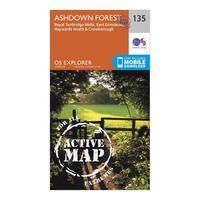Ordnance Survey Explorer Active 135 Ashdown Forest Map With Digital Version - Orange, Orange