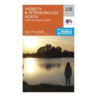 Ordnance Survey Explorer 235 Wisbech & Peterborough North Map With Digital Version - Orange, Orange