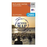 Ordnance Survey Explorer Active 234 Rutland Water Map With Digital Version - Orange, Orange