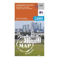 ordnance survey explorer active 161 london south map with digital vers ...