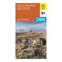 Ordnance Survey Explorer OL21 South Pennines Map With Digital Version - Orange, Orange