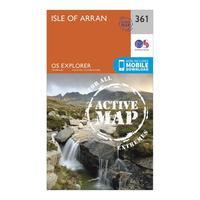 Ordnance Survey Explorer Active 361 Isle of Arran Map With Digital Version - Orange, Orange