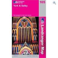 ordnance survey landranger 105 york and selby map book colour 105