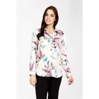 ORIENTAL FLORAL SATEEN SHIRT