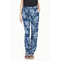 oriental floral tie waist soft trouser