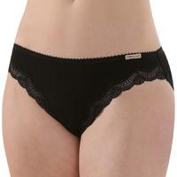 Organic Cotton Lace Detail High Leg Classic Briefs