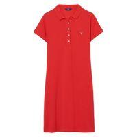 original piqu dress bright red