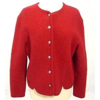 orvis size 16 high quality soft and luxurious pure wool scarlet cardig ...