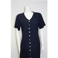 Orvis Size 12 Navy Linen Dress Orvis - Size: 12 - Blue - Long dress